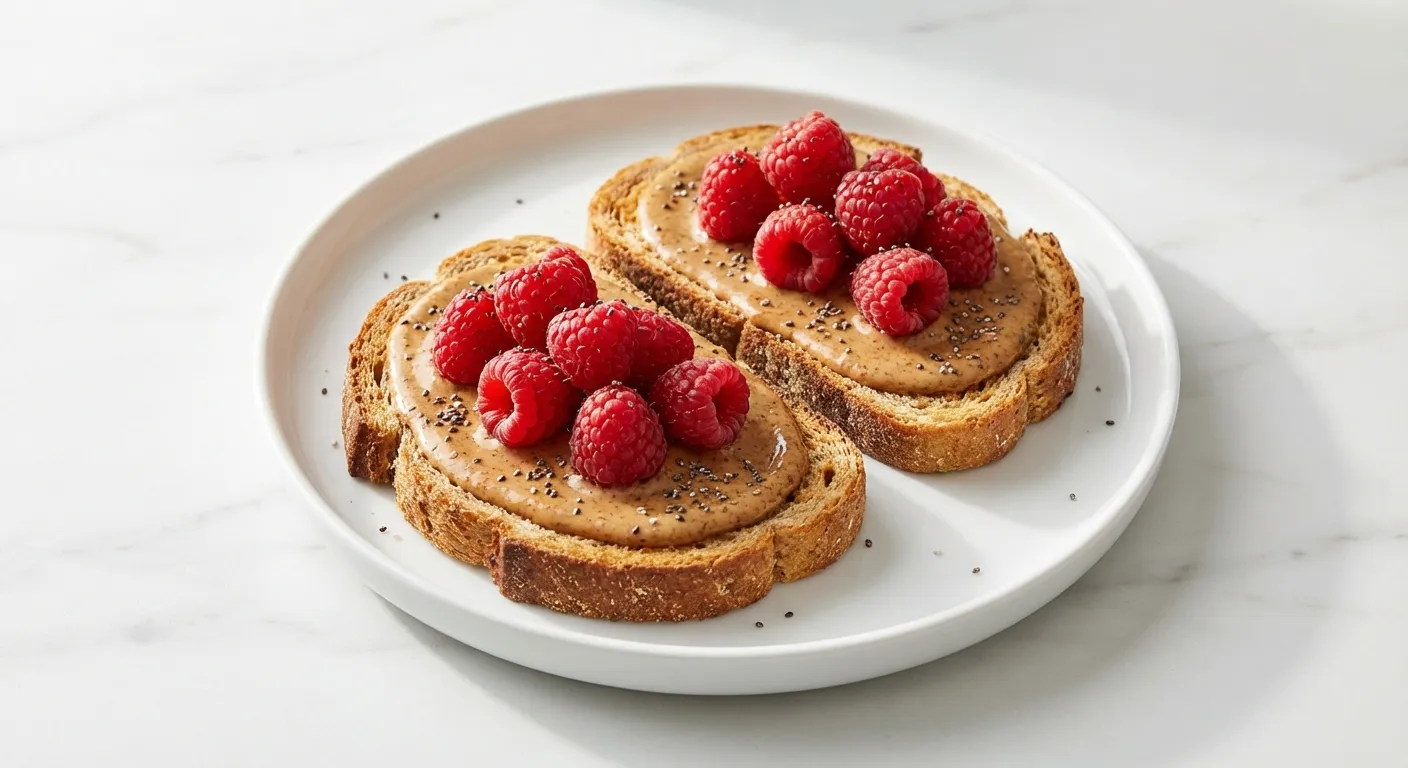 Tostada de mantequilla de almendras