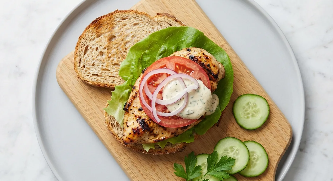 Hamburguesa de pollo baja en carbohidratos