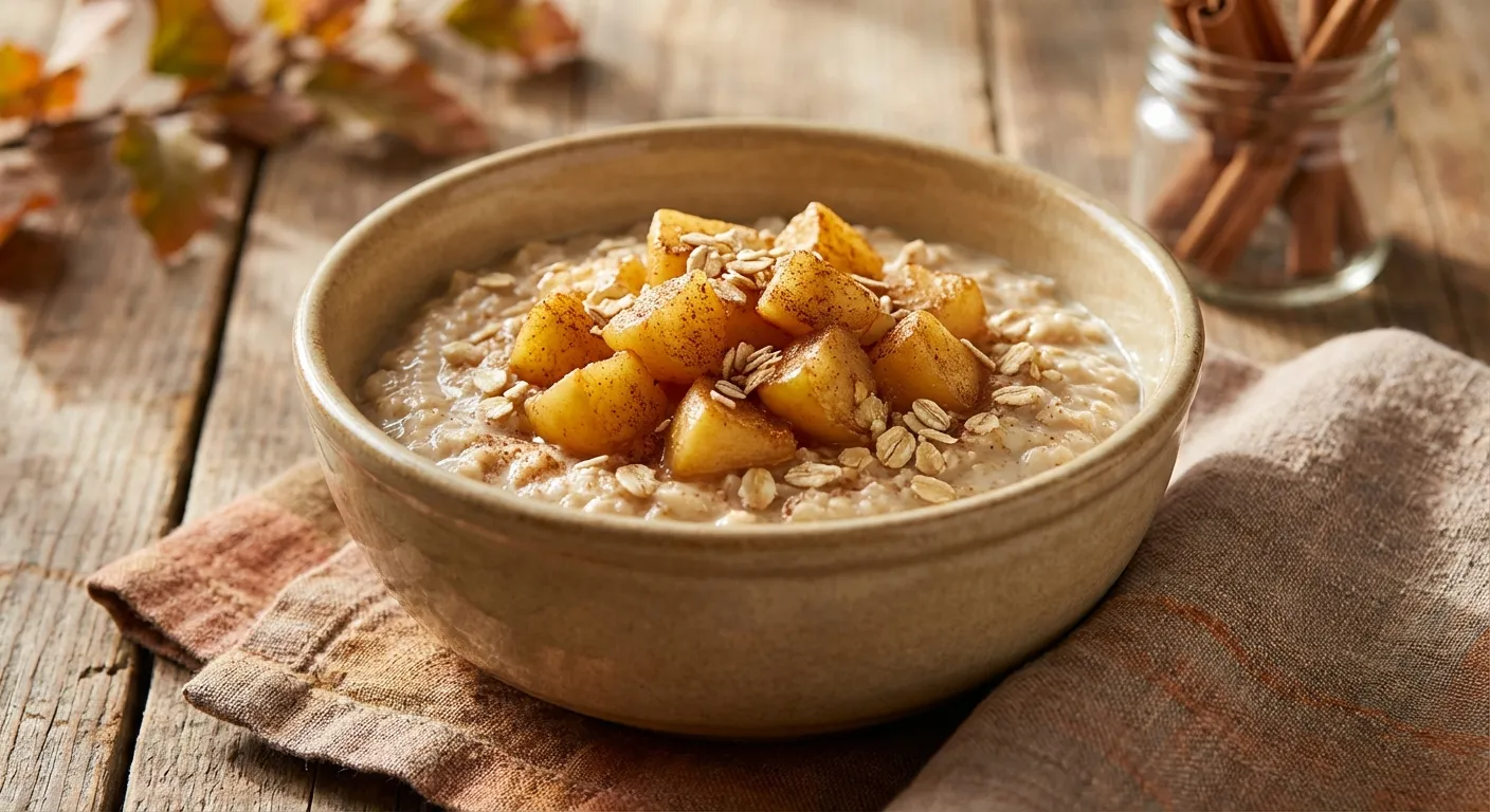 Harina de avena con manzana y canela