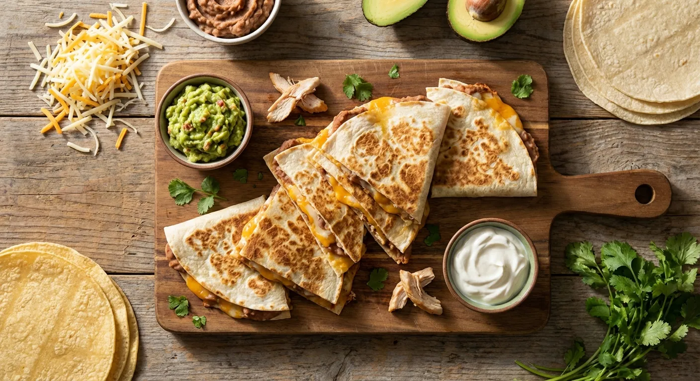 Quesadillas de frijoles y queso para niños
