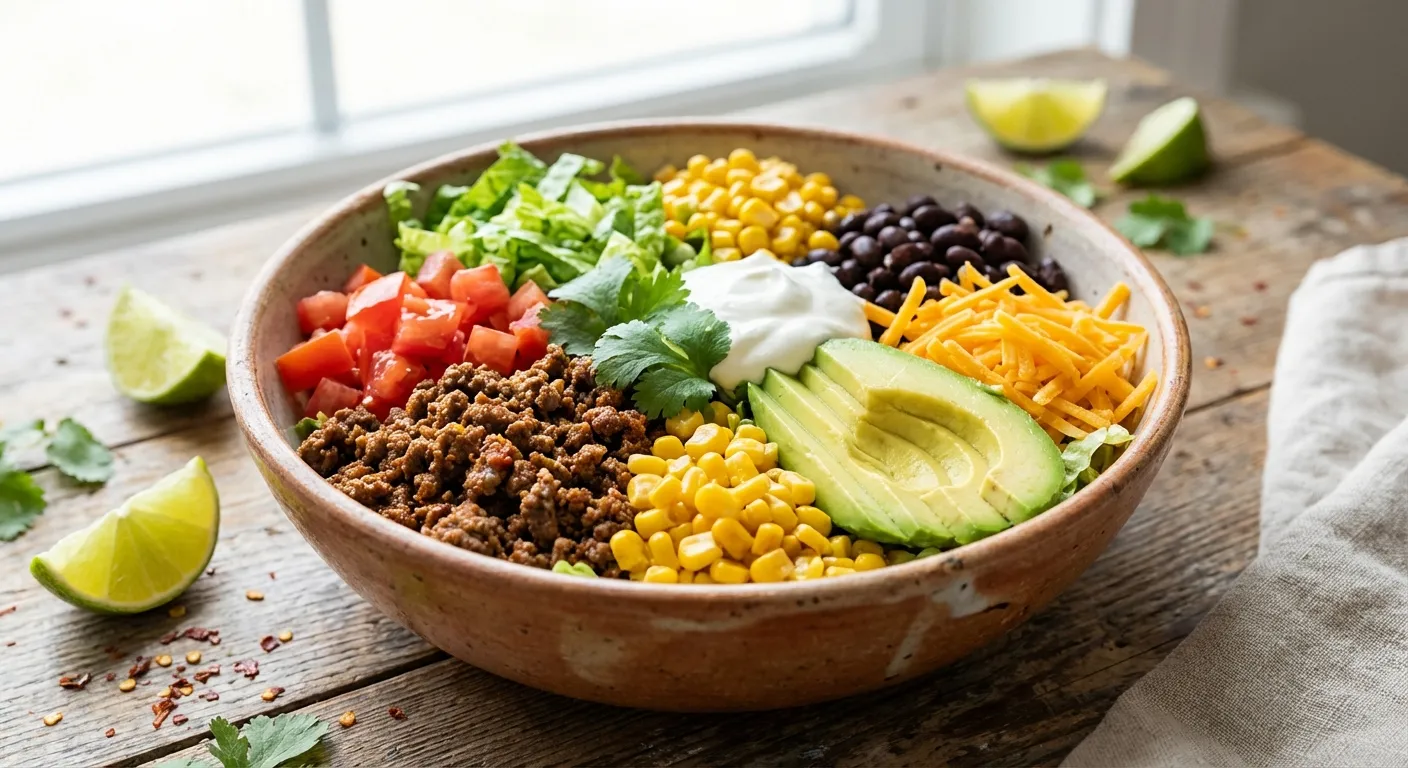 Tazón de taco mexicano