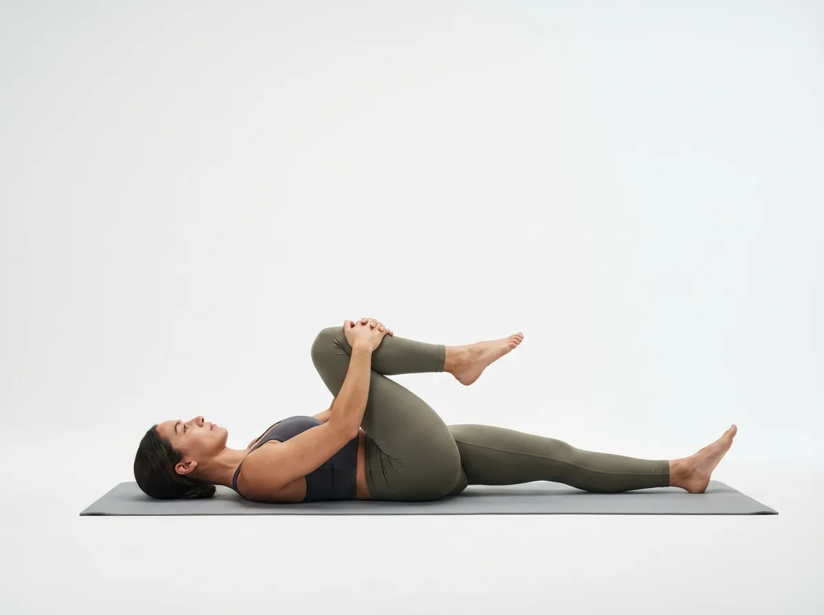 Postura para aliviar el viento (Ardha Pavanamuktasana)